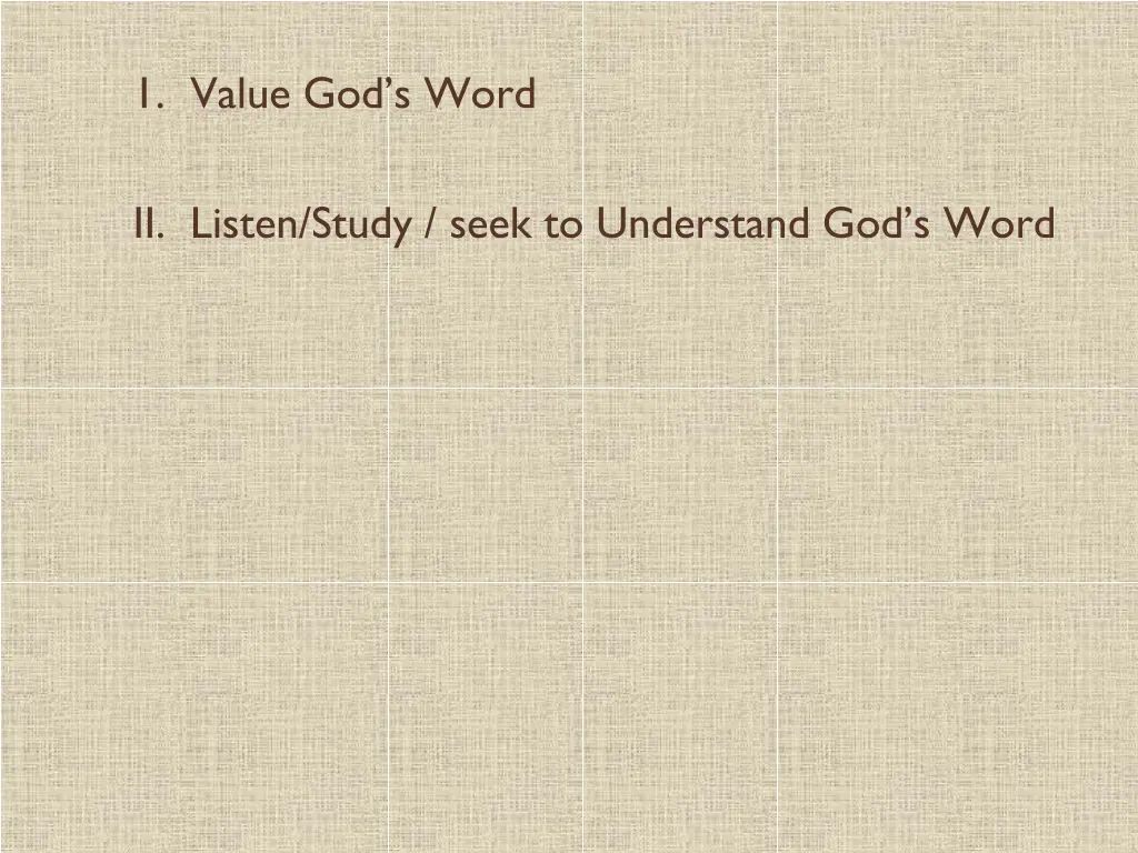 1 value god s word 9