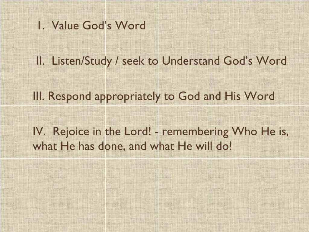 1 value god s word