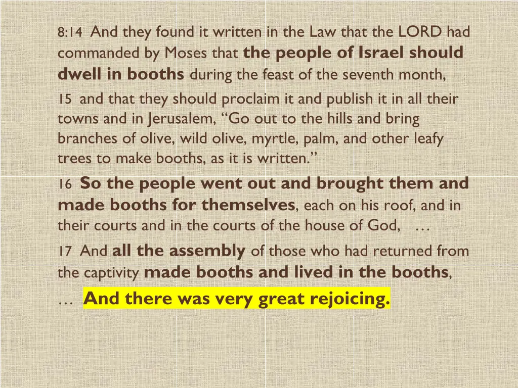 8 14 and they found it written in the law that