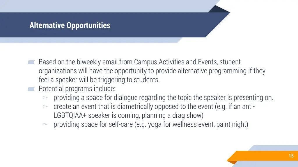 alternative opportunities
