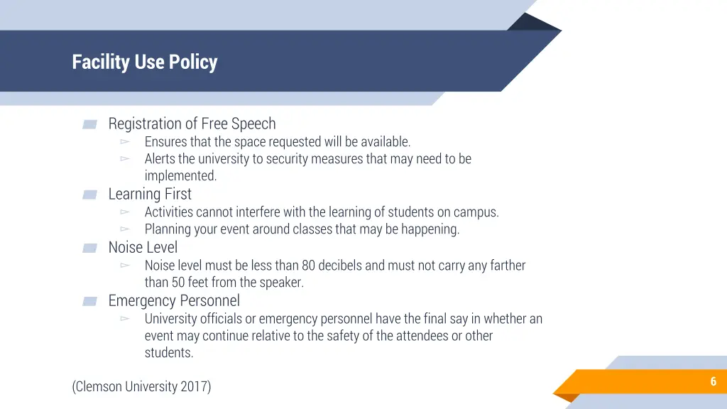 facility use policy