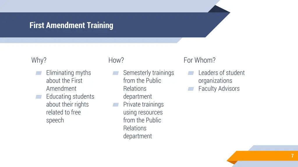 first amendment training