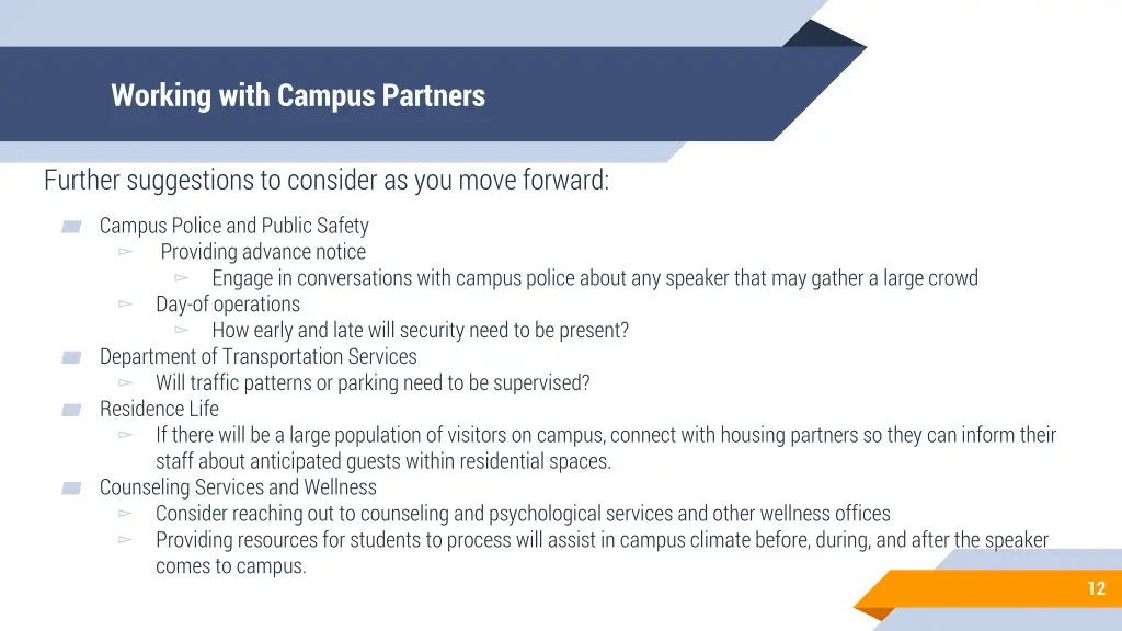 working with campus partners