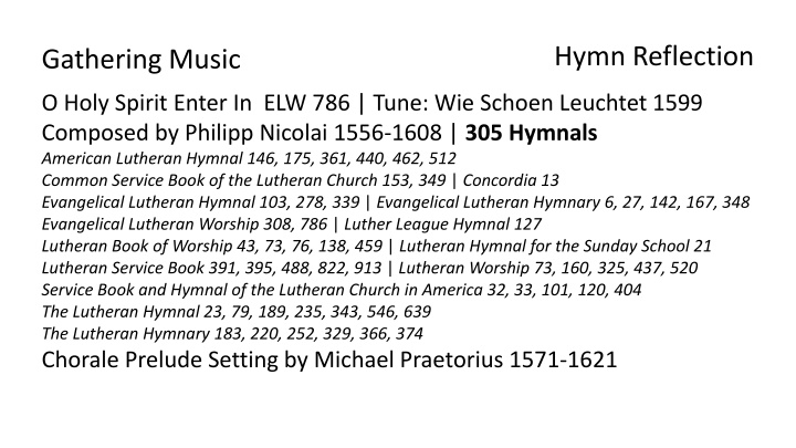hymn reflection