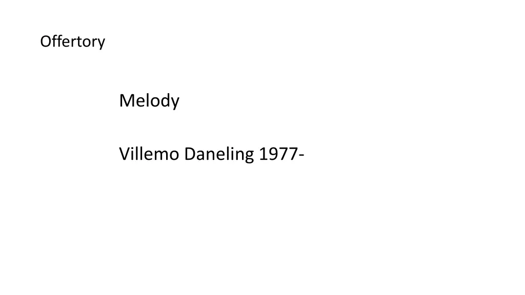offertory