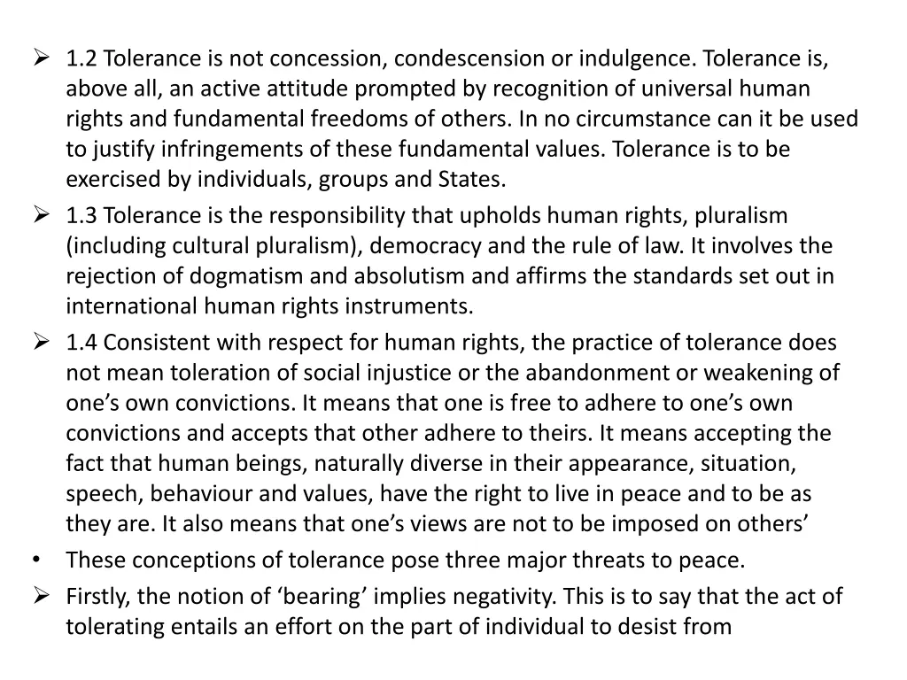 1 2 tolerance is not concession condescension