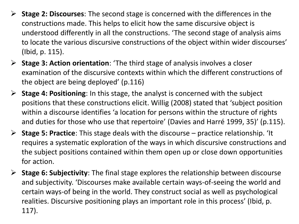 stage 2 discourses the second stage is concerned