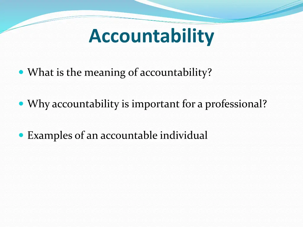 accountability