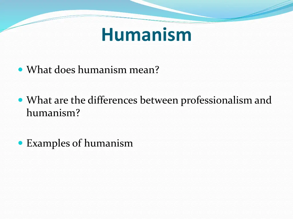 humanism