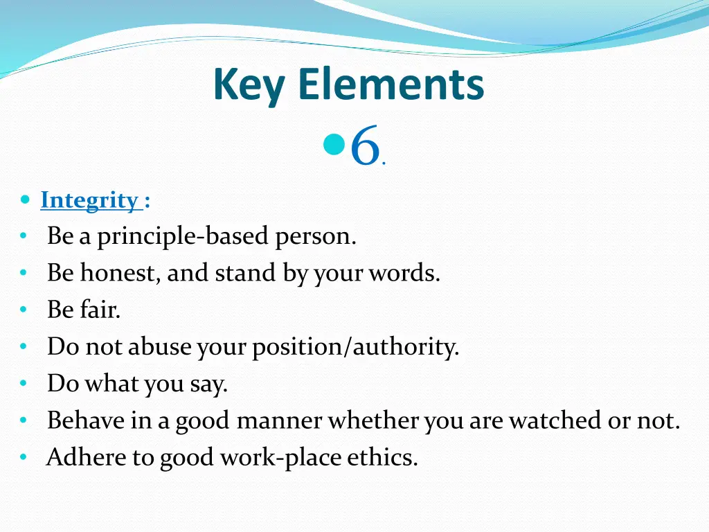 key elements 6