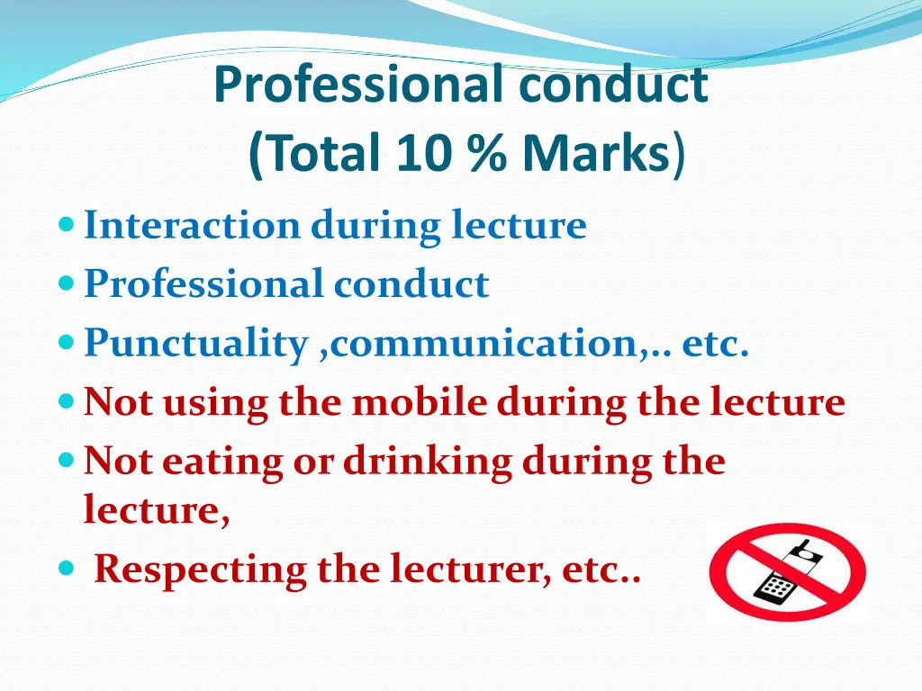 professional conduct total 10 marks