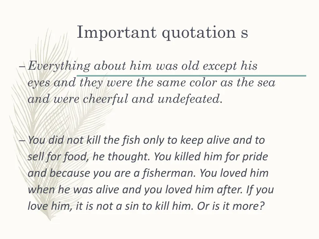 important quotation s 1