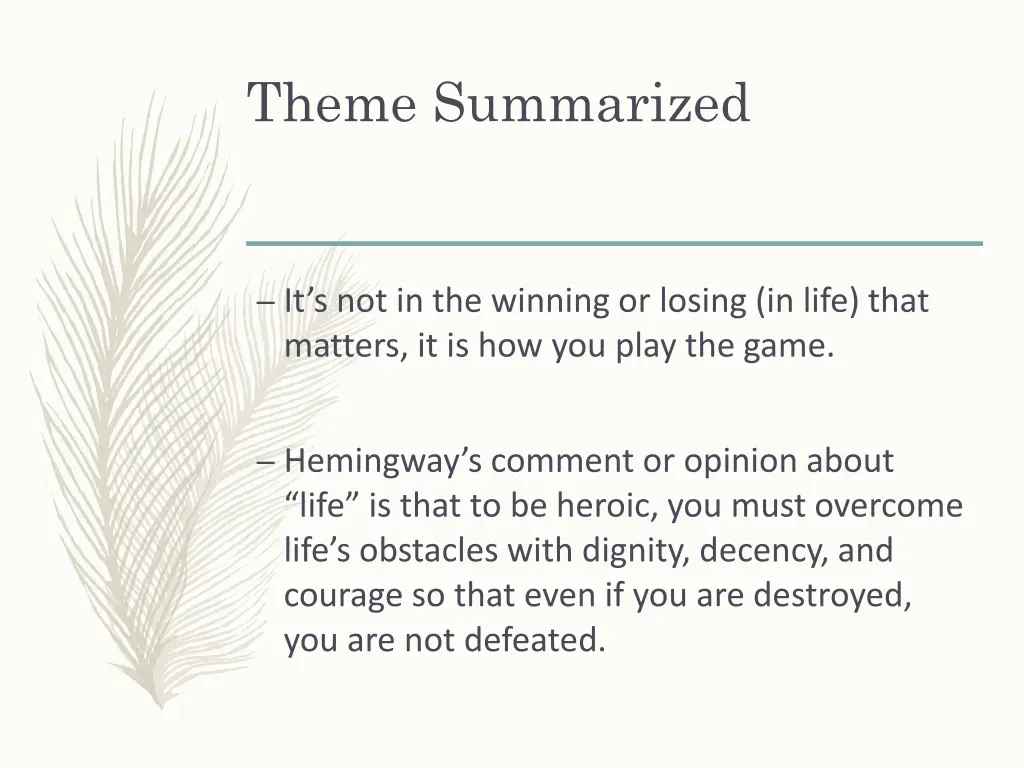 theme summarized