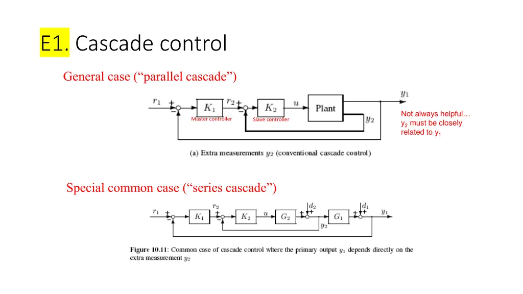 e1 cascade control