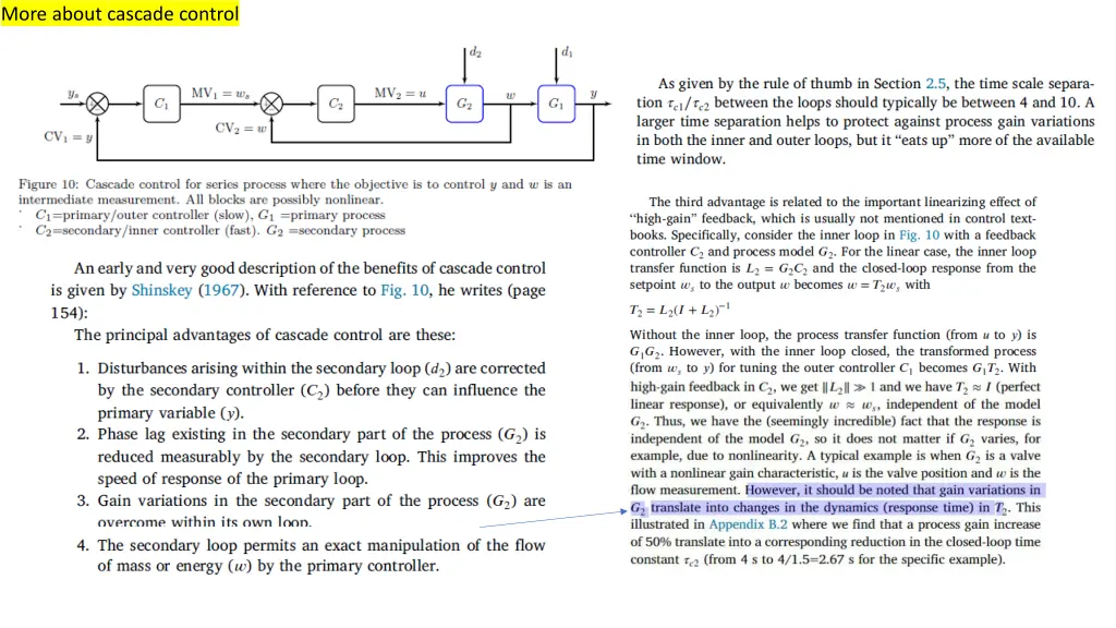 more about cascade control