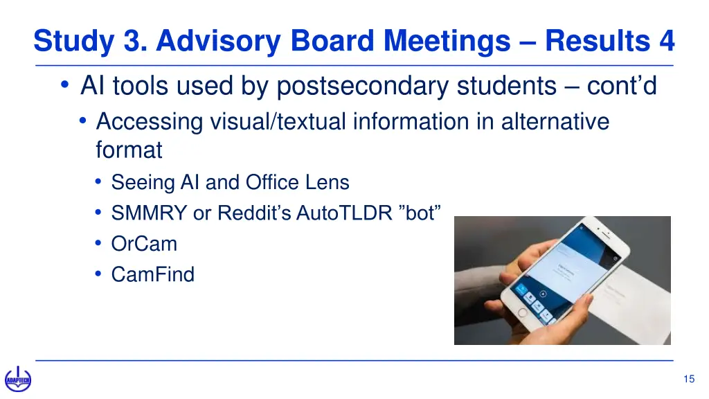 study 3 advisory board meetings results 1