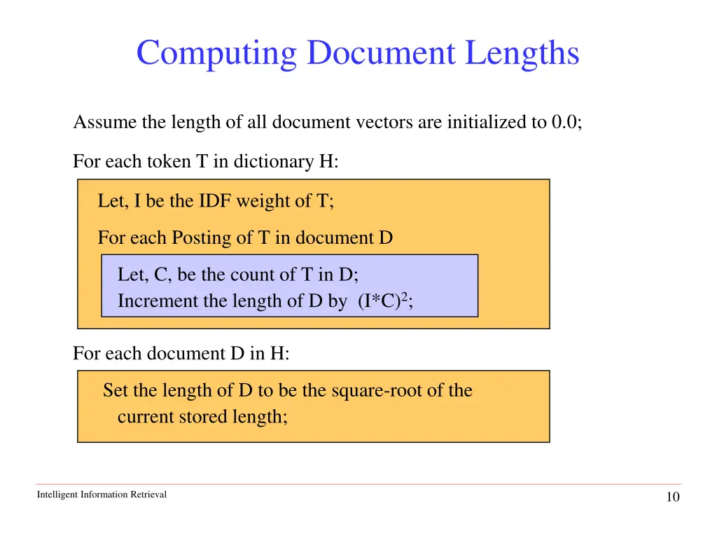 computing document lengths