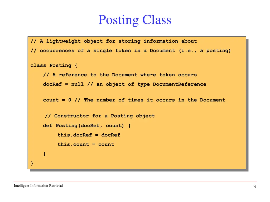 posting class
