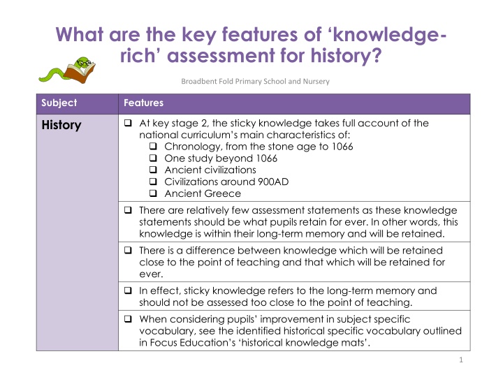 what are the key features of knowledge rich