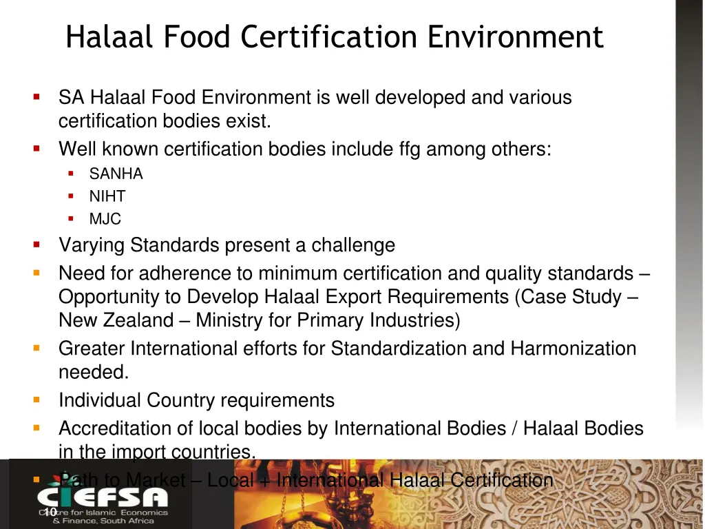 halaal food certification environment