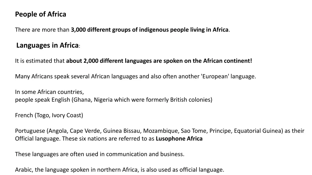 people of africa