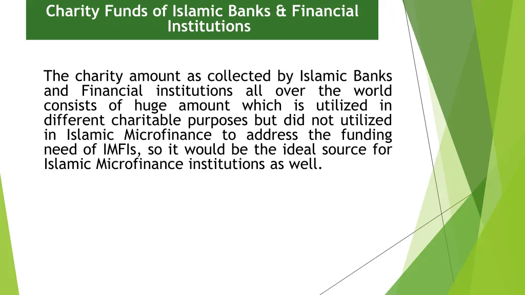 charity funds of islamic banks financial