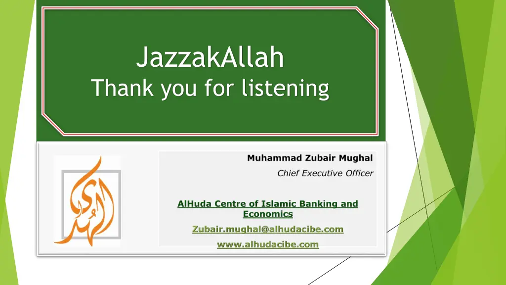 jazzakallah thank you for listening