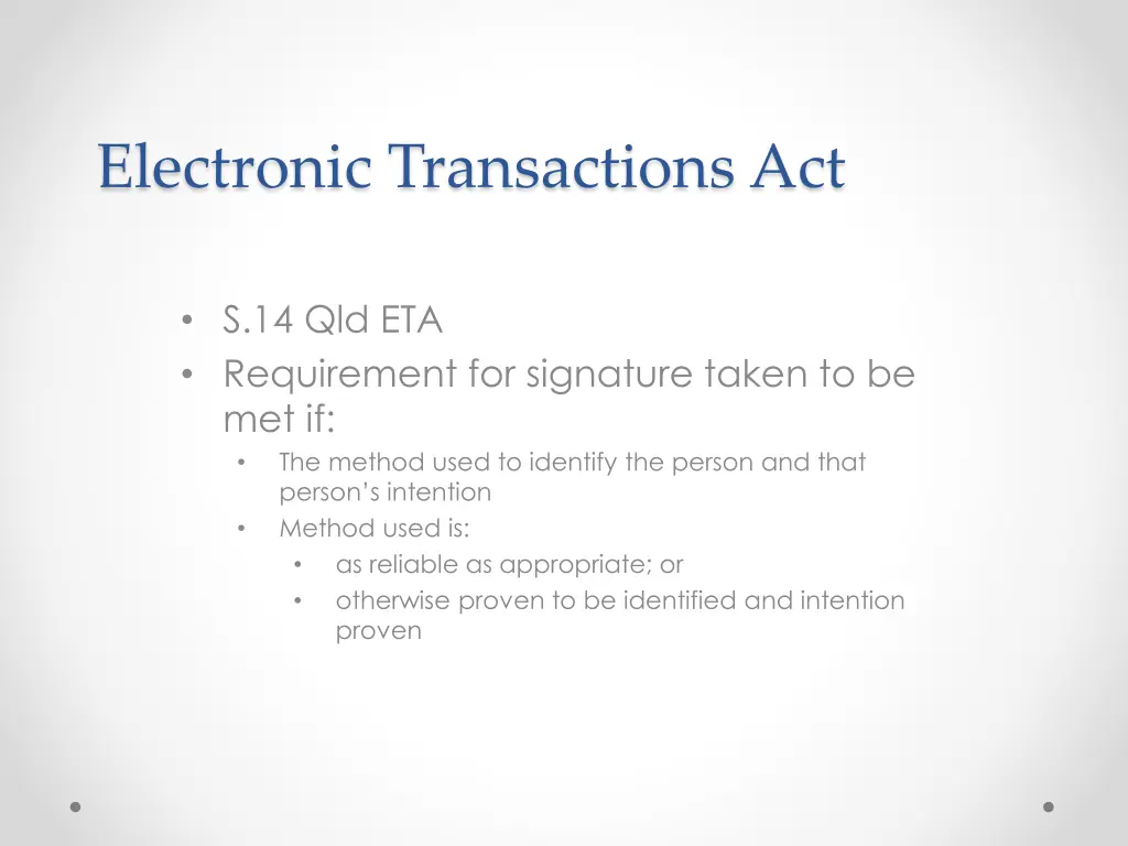 electronic transactions act 1