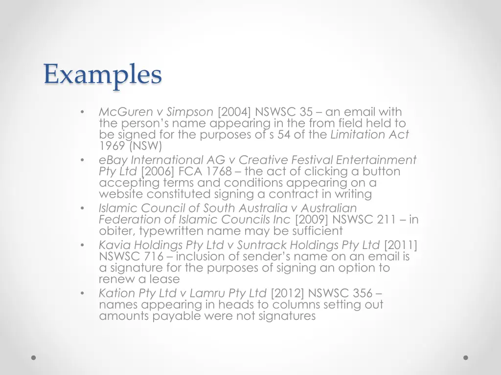 examples