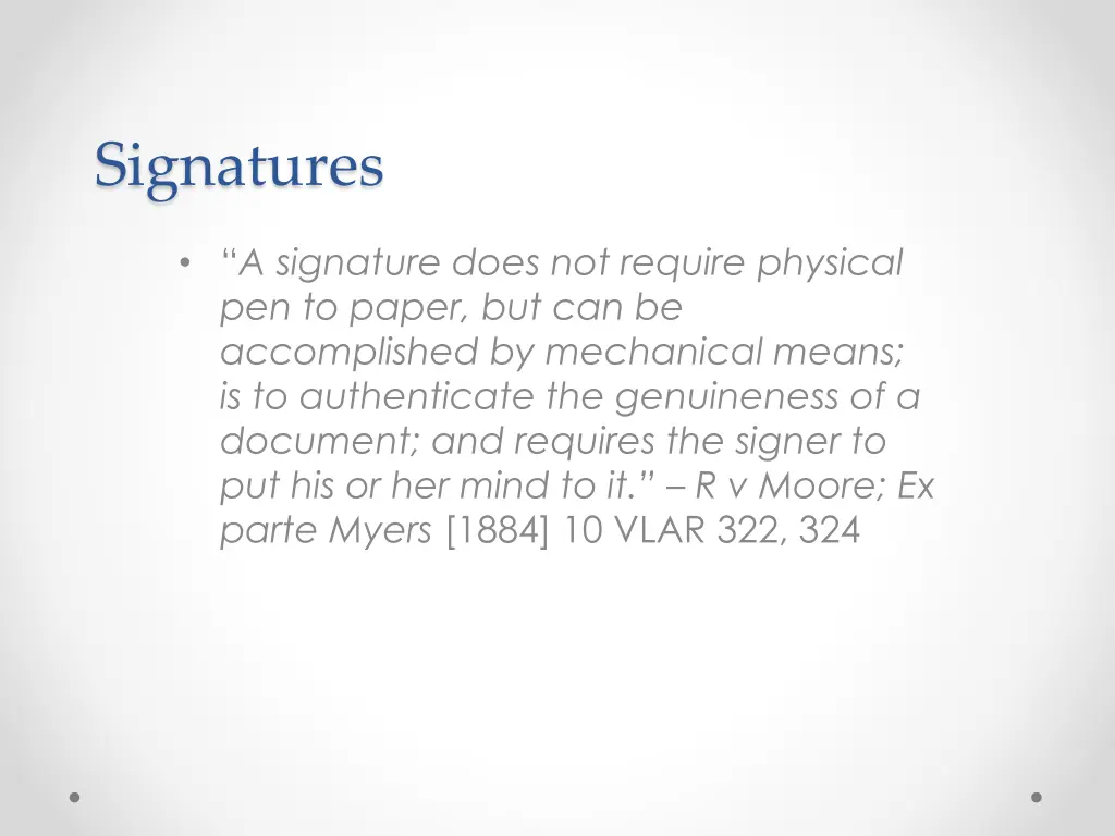 signatures