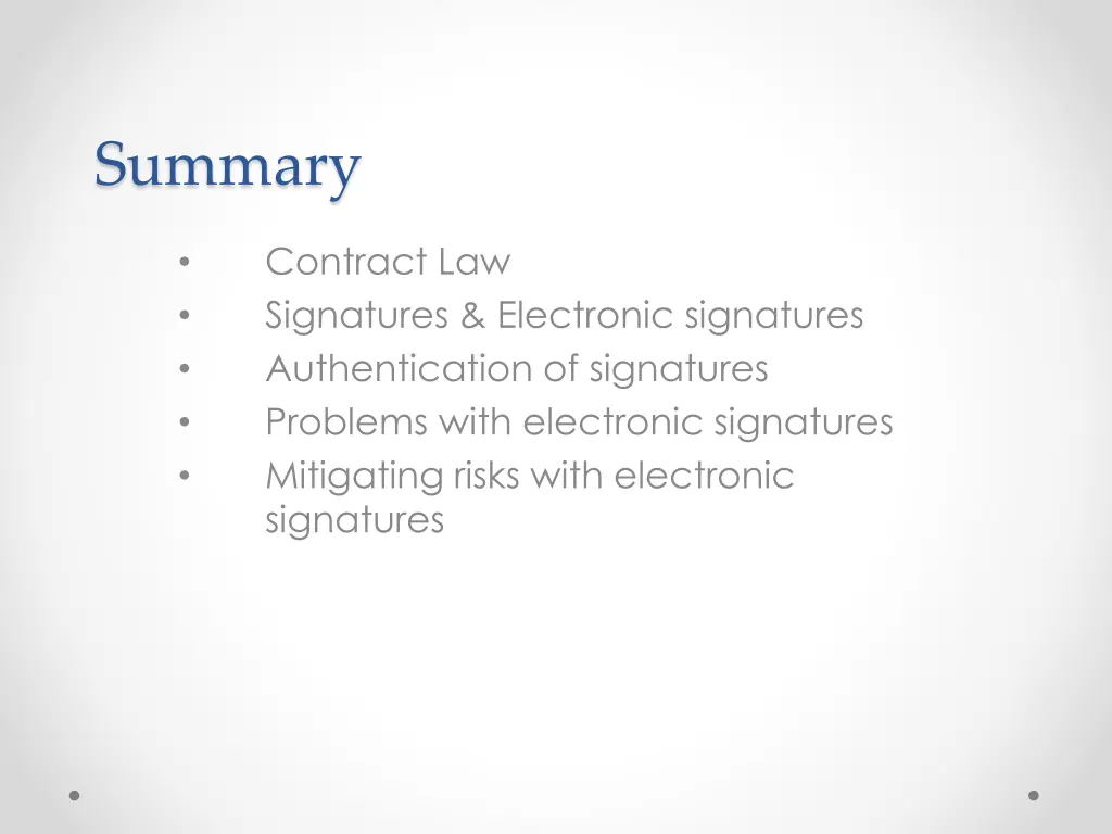 summary