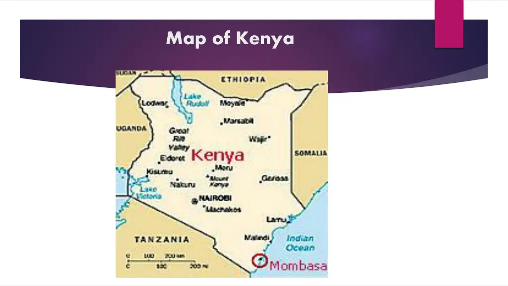 map of kenya
