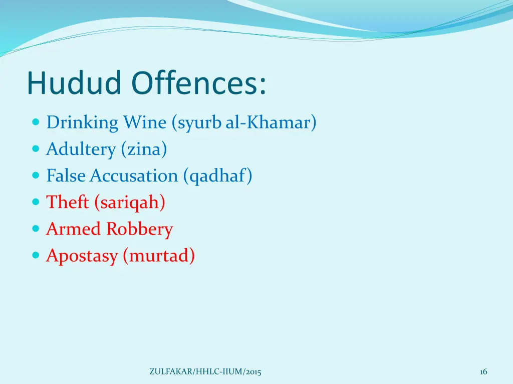 hudud offences