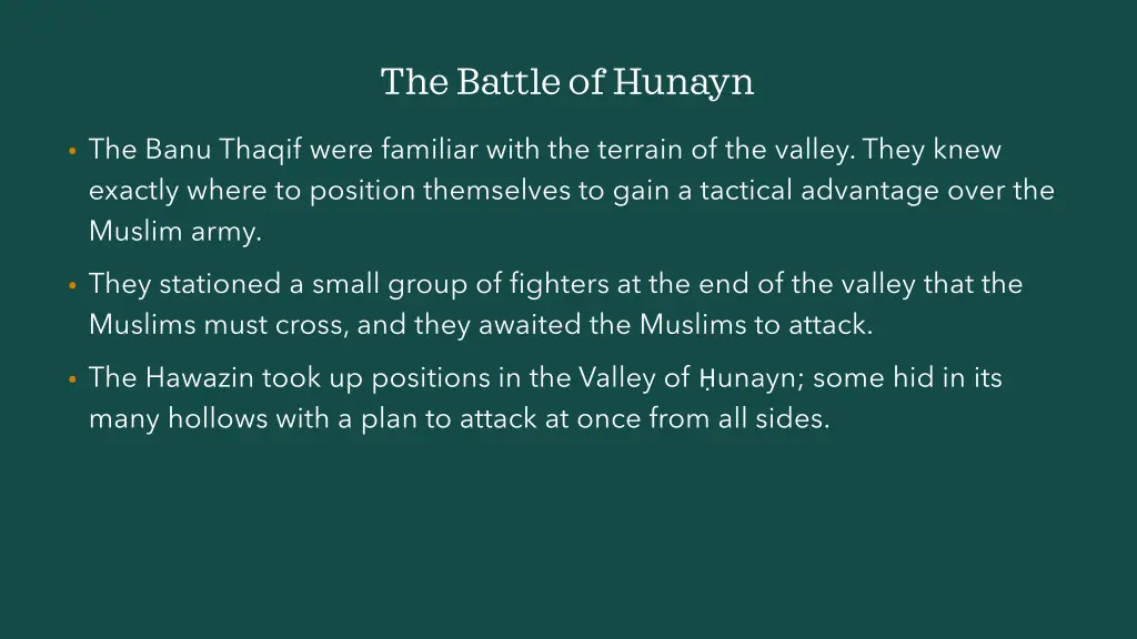 the battle of hunayn 1