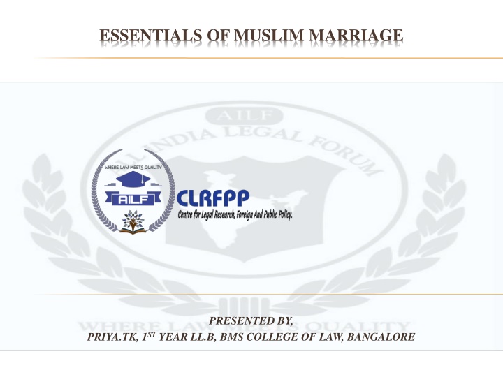 essentials of muslim marriage