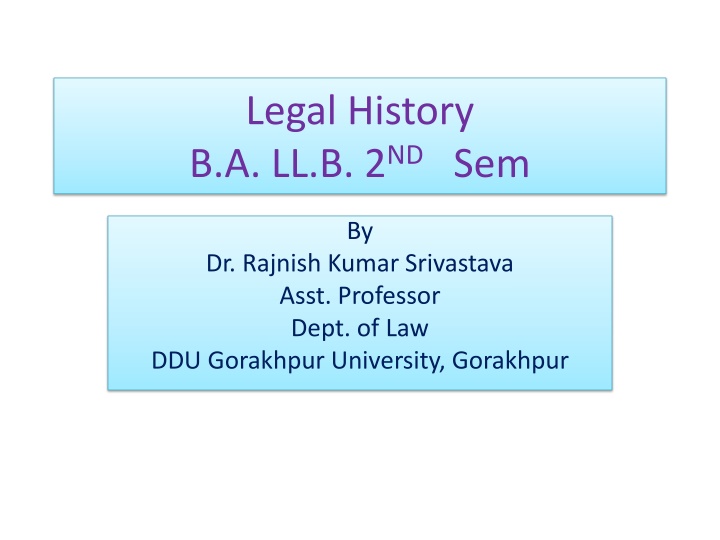 legal history b a ll b 2 nd sem