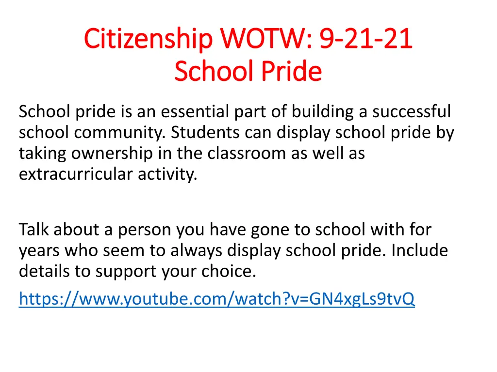 citizenship wotw 9 citizenship wotw 9 21 school