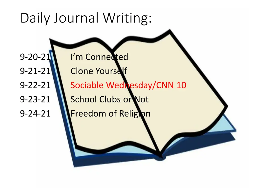 daily journal writing