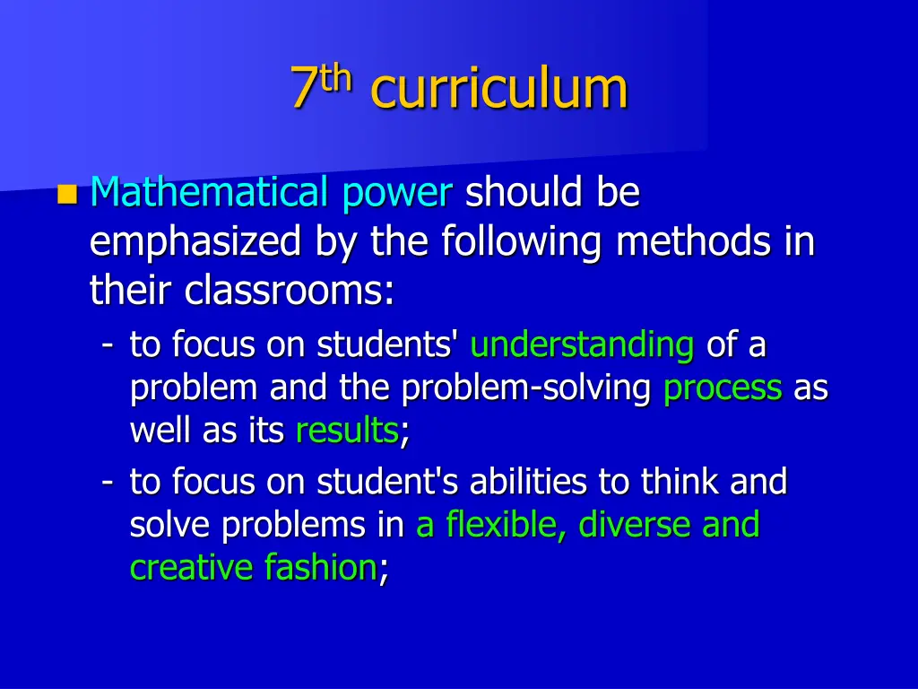 7 th curriculum 2