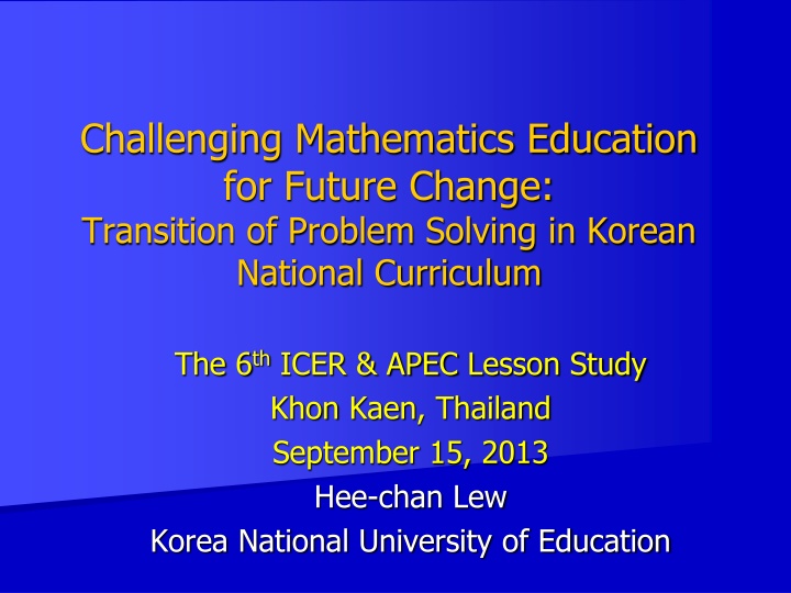 challenging mathematics education for future