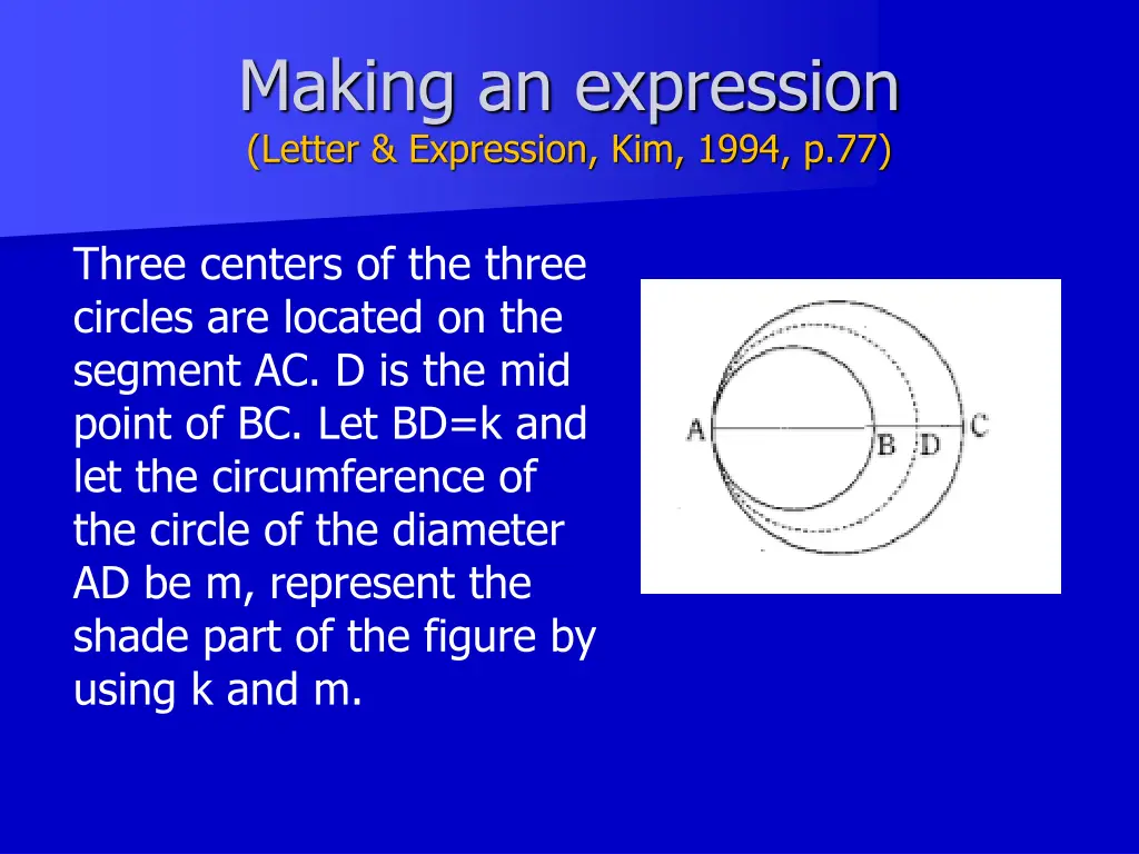 making an expression letter expression kim 1994