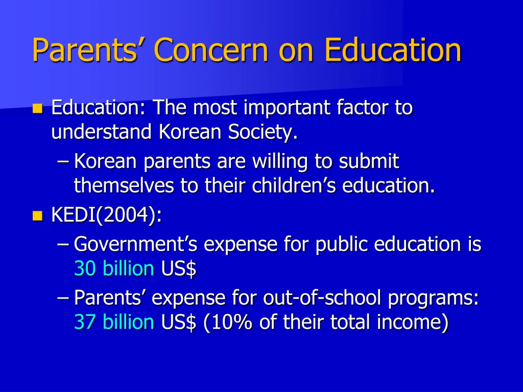 parents concern on education