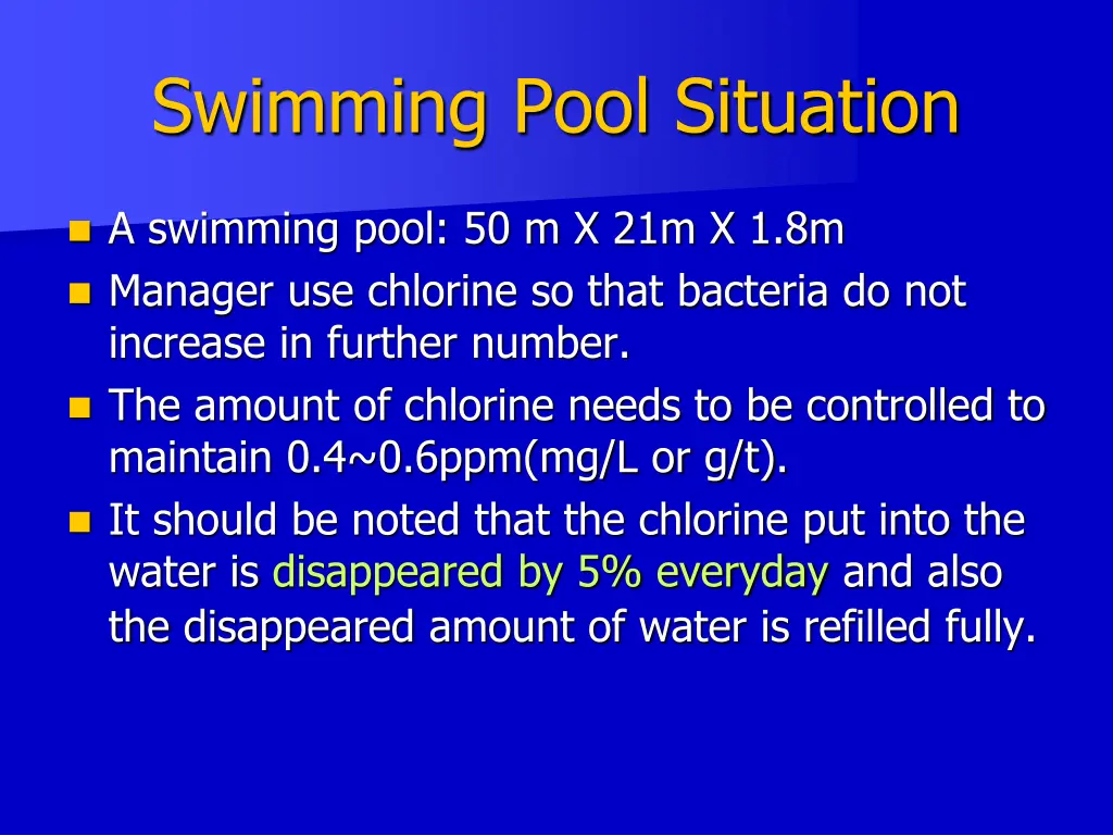 swimming pool situation