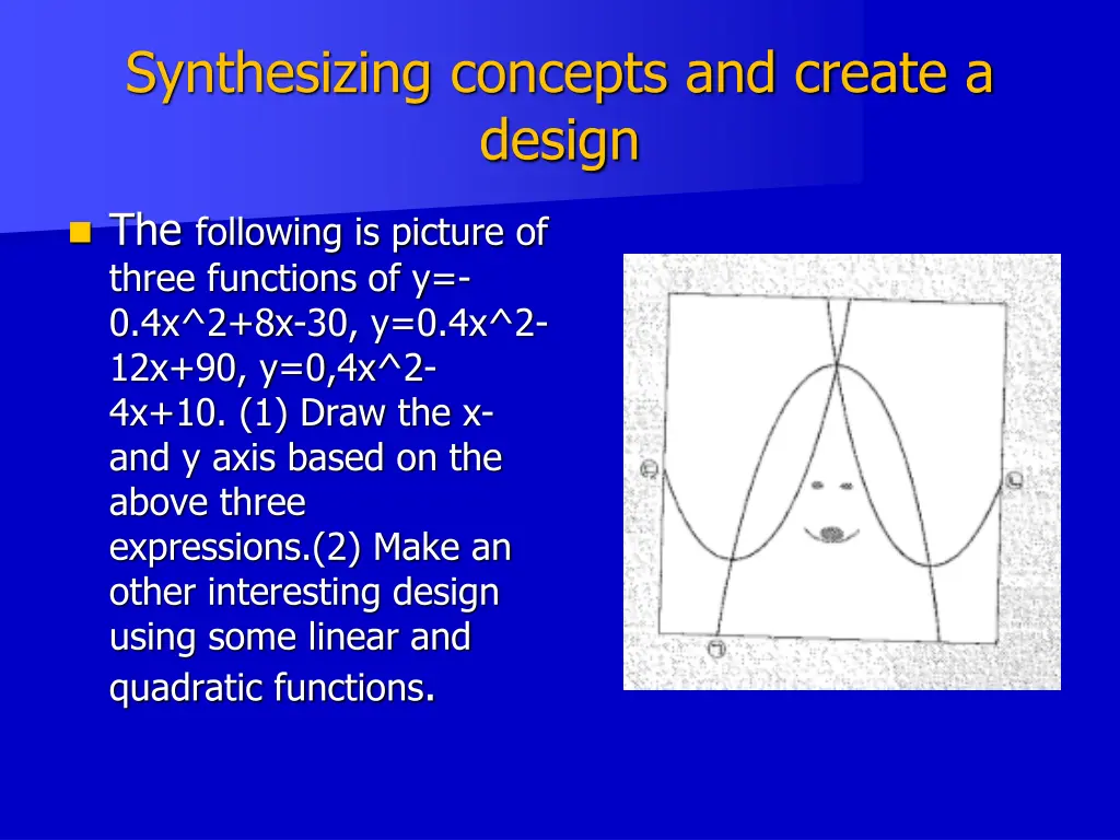 synthesizing concepts and create a design