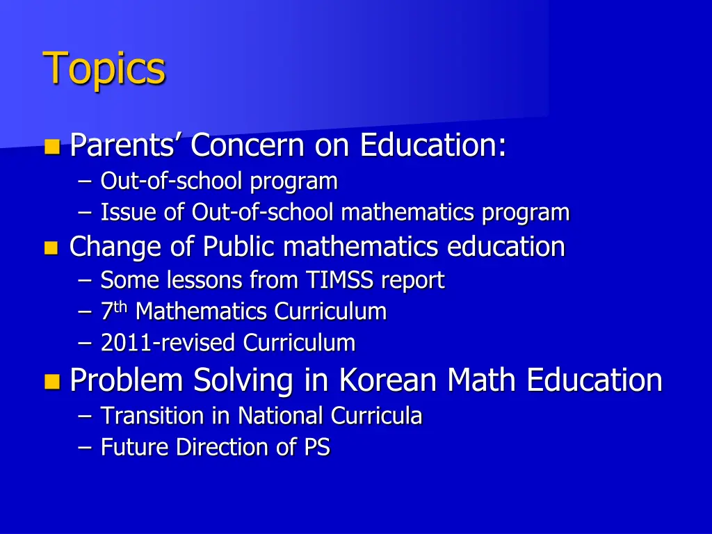 topics