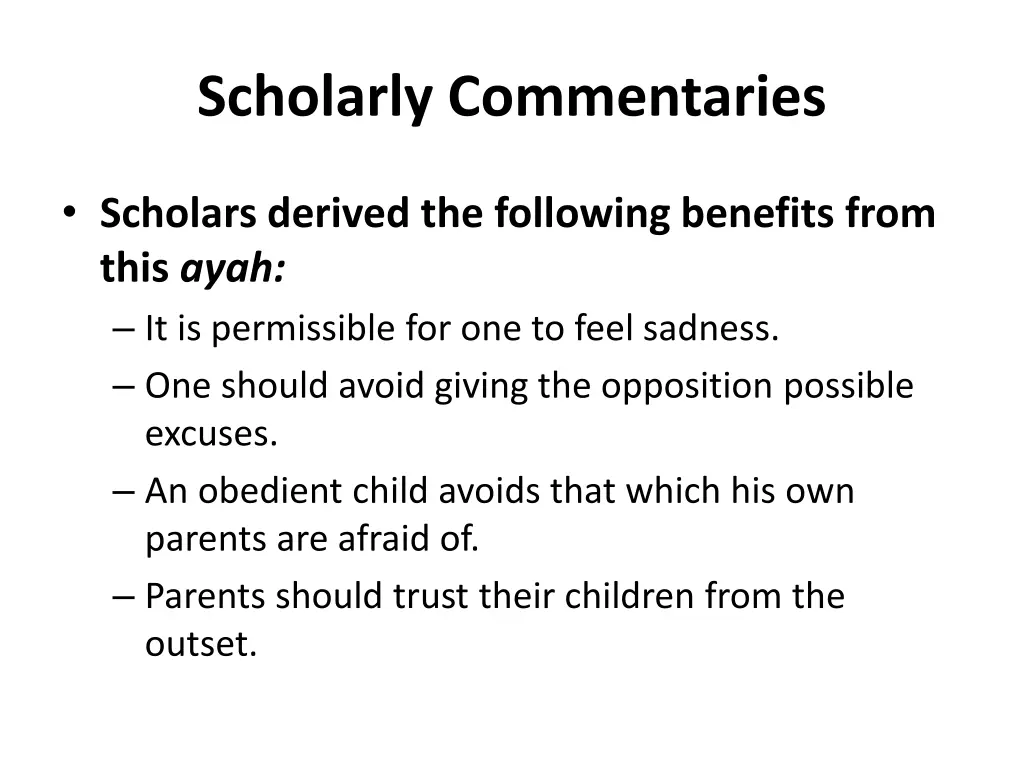 scholarly commentaries