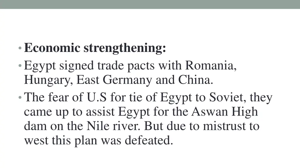 economic strengthening egypt signed trade pacts