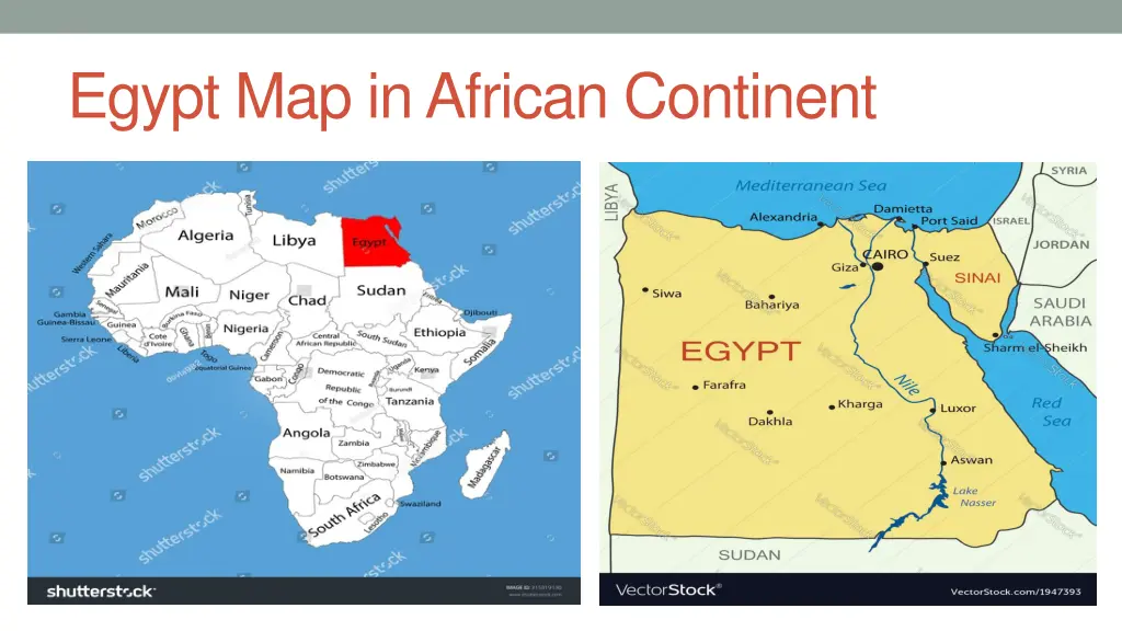 egypt map in african continent