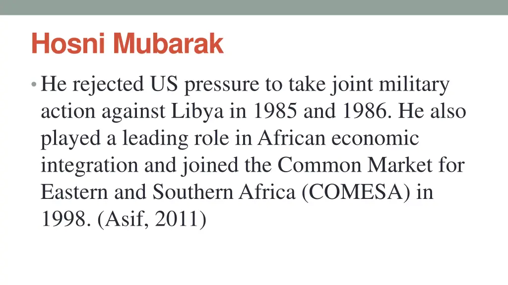 hosni mubarak