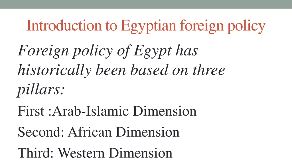 introduction to egyptian foreign policy foreign